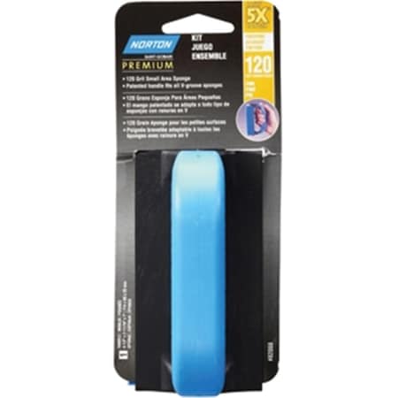 Tool Time 82088 5 x 120 Grit Small Area Sanding Sponge With handle TO3574447